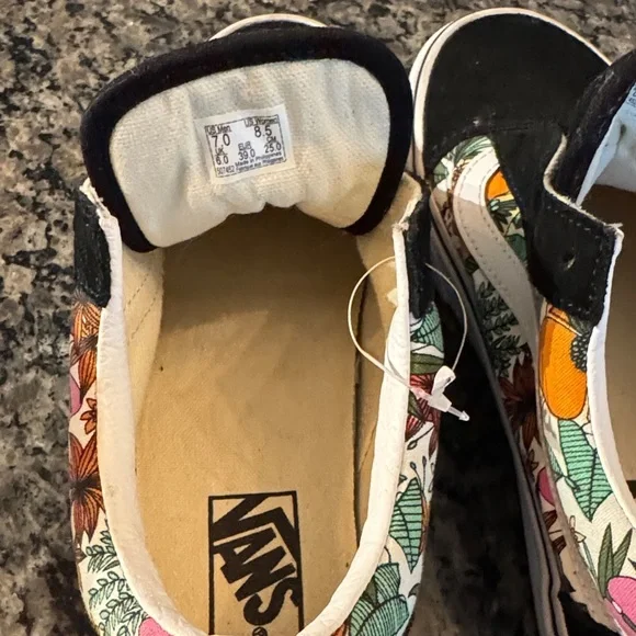 Vans multi tropic Black and Floral Canvas Sneakers EUC 8.5 - Picture 15 of 15